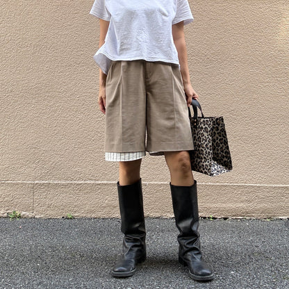 ＜2026年AW新作＞「軽くて拭ける」Coated PVC Leopard（Rectangle M)