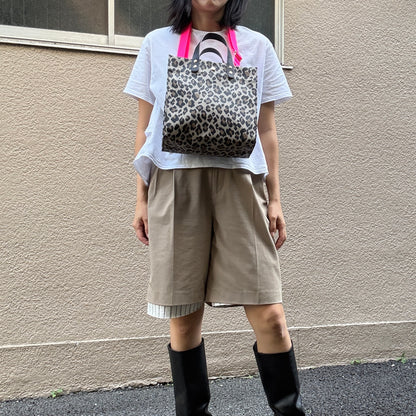 ＜2026年AW新作＞「軽くて拭ける」Coated PVC Leopard（Rectangle M)