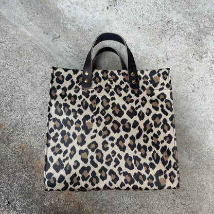 ＜2026年AW新作＞「軽くて拭ける」Coated PVC Leopard（Rectangle M)