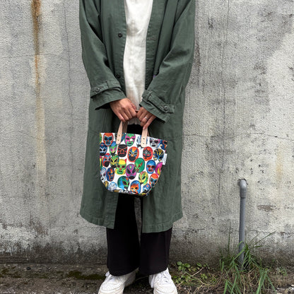 完売）「軽くて拭ける」Coated PVC（丸底バッグ）Mascard Perea