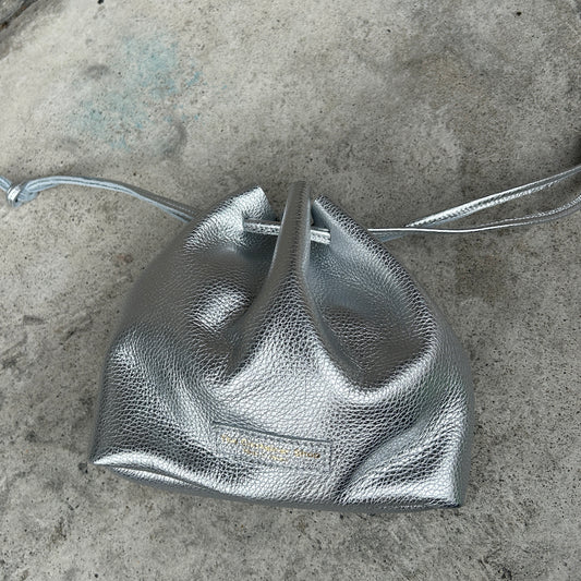 Cow Leather (Kinchaku) ARGENTO