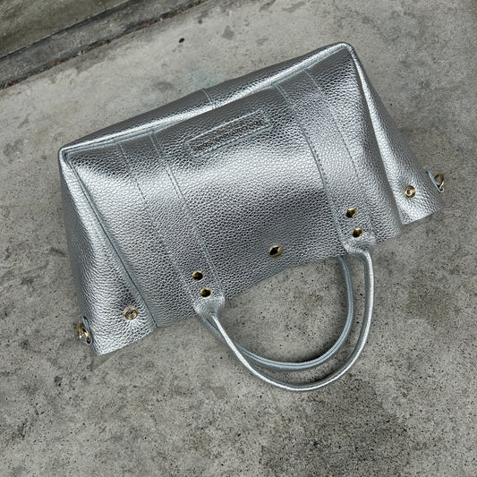 Cow Leather (Shallow Tote Size) ARGENTO