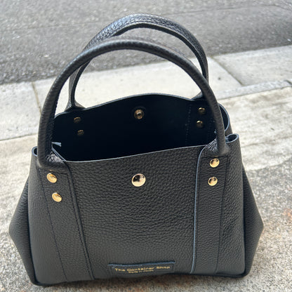 Cow Leather (Shallow Tote Size) BLACK