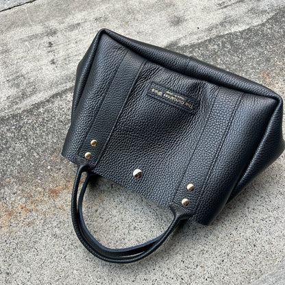 Cow Leather (Shallow Tote Size) BLACK