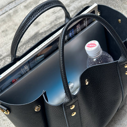 ＜New＞Cow Leather (Tote L size) BLACK