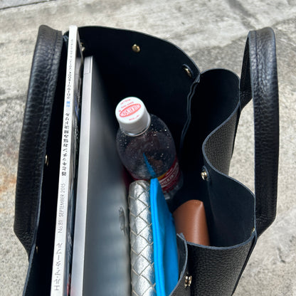 ＜New＞Cow Leather (Tote L size) BLACK
