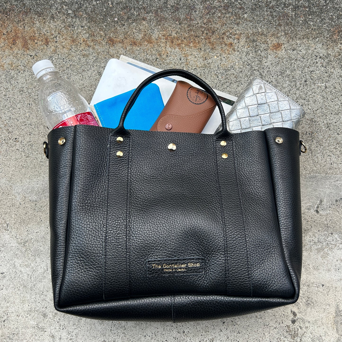 ＜New＞Cow Leather (Tote L size) BLACK