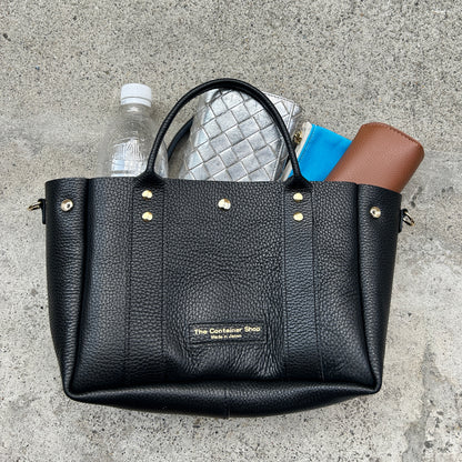 Cow Leather (Shallow Tote Size) BLACK