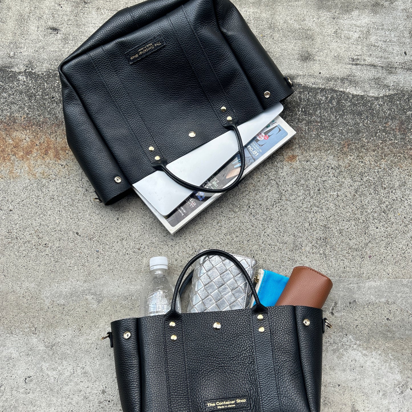 ＜New＞Cow Leather (Tote L size) BLACK