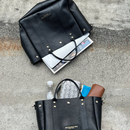 ＜New＞Cow Leather (Tote L size) BLACK