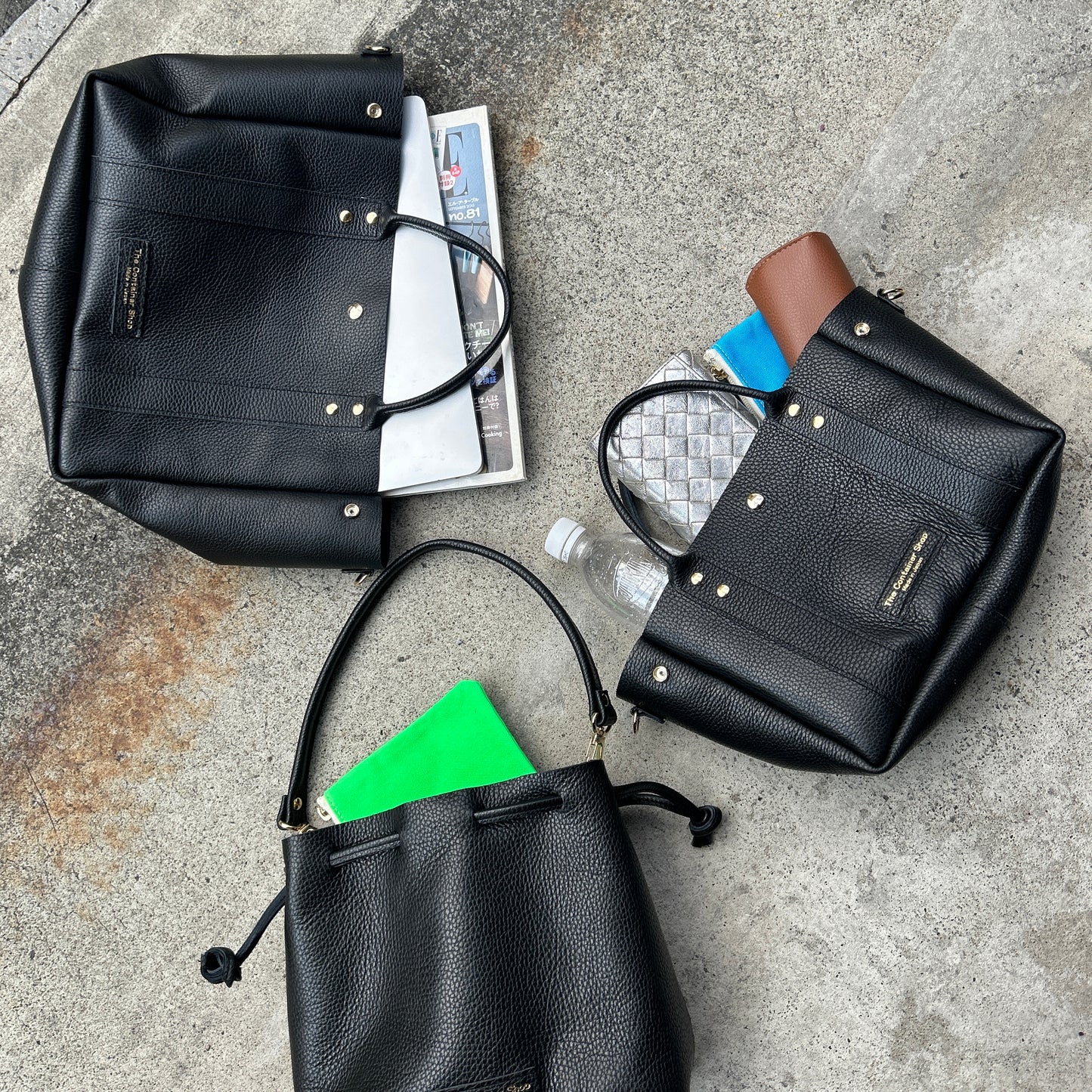 ＜New＞Cow Leather (Tote L size) BLACK