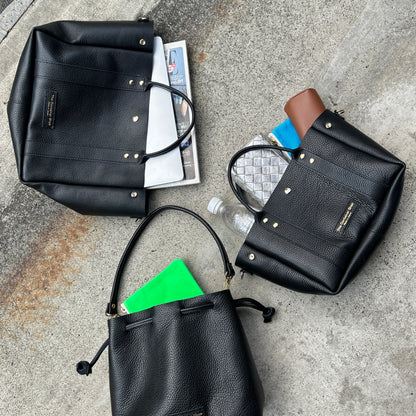 ＜New＞Cow Leather (Tote L size) BLACK