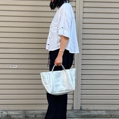 Cow Leather (Tote L size) ARGENTO