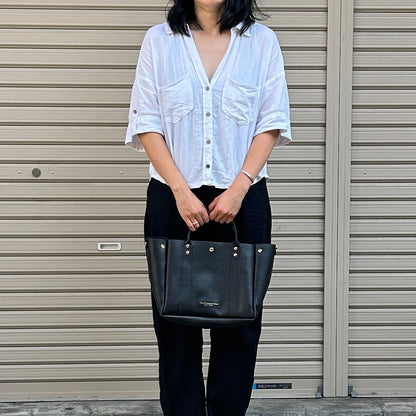 ＜New＞Cow Leather (Tote L size) BLACK