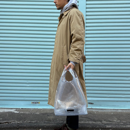 ＜受注商品＞工業資材/スーパーマーケットバッグ(L)(XL)ポーチ付  黒バージョン