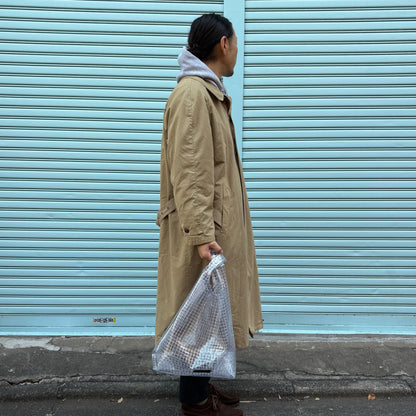 ＜受注商品＞工業資材/スーパーマーケットバッグ(L)(XL)ポーチ付  黒バージョン