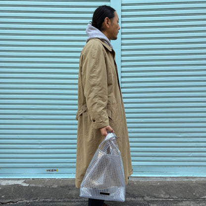 ＜受注商品＞工業資材/スーパーマーケットバッグ(L)(XL)ポーチ付  黒バージョン