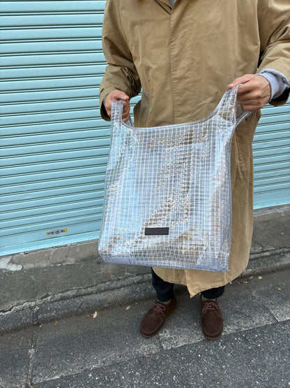 ＜受注商品＞工業資材/スーパーマーケットバッグ(L)(XL)ポーチ付  黒バージョン