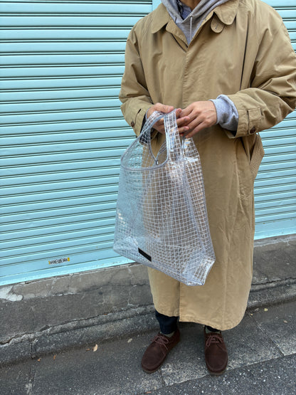 ＜受注商品＞工業資材/スーパーマーケットバッグ(L)(XL)ポーチ付  黒バージョン