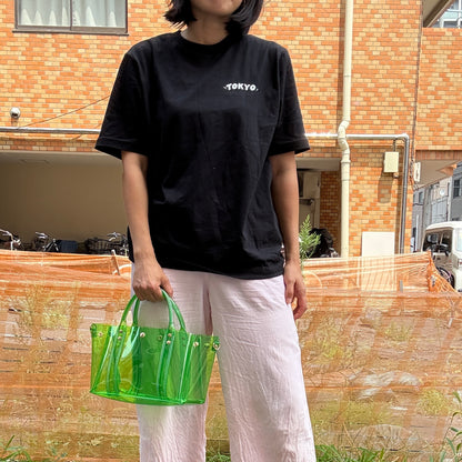＜再入荷＞Colored PVC(ClearHandle)ToteM/GrassGreen