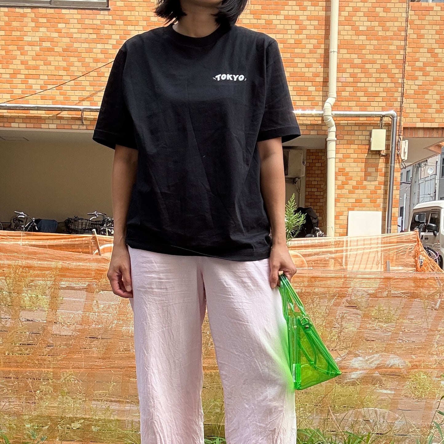 ＜再入荷＞Colored PVC(ClearHandle)ToteM/GrassGreen