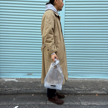 ＜受注商品＞工業資材/スーパーマーケットバッグ(L)(XL)ポーチ付  黒バージョン