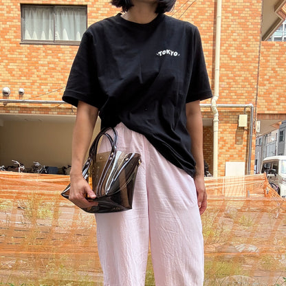 ＜限定カラー＞Colored PVC(ClearHandle)ToteL/Two-Tone Brown