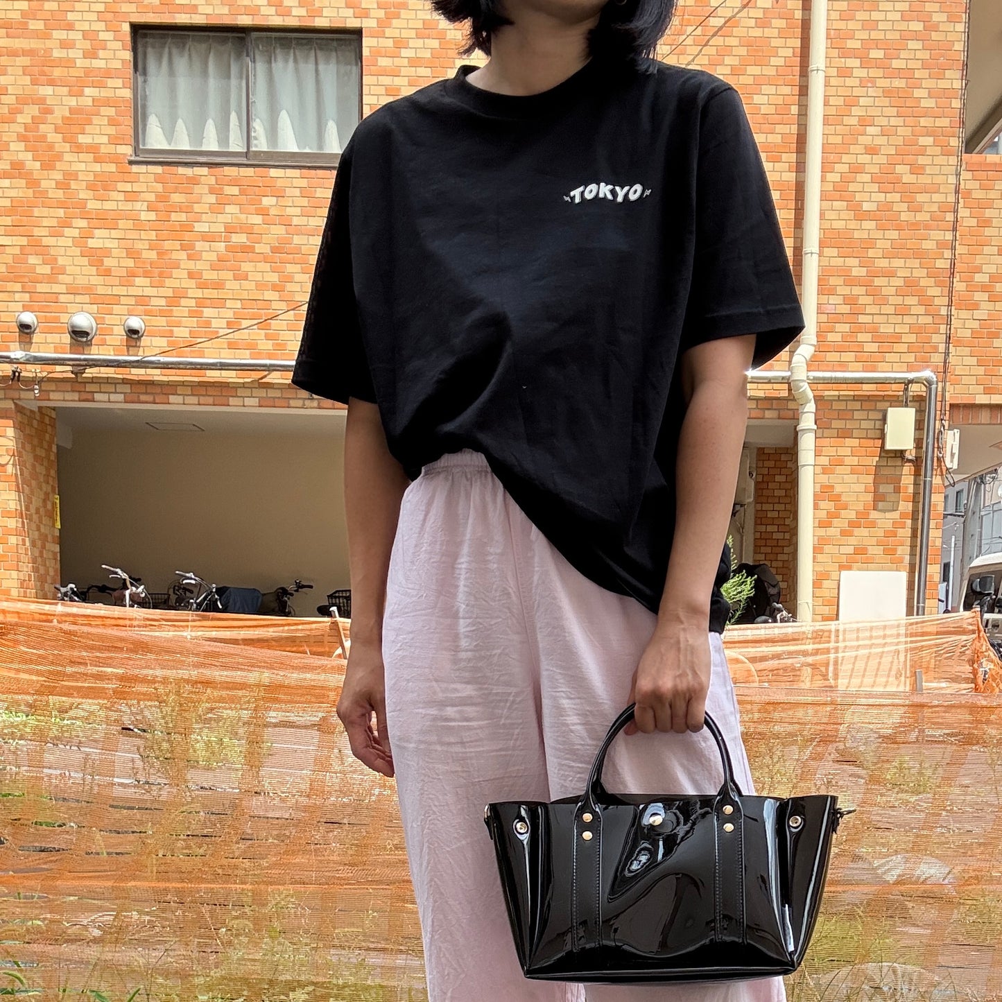 ＜再入荷＞Colored PVC(ClearHandle)ToteM/Black