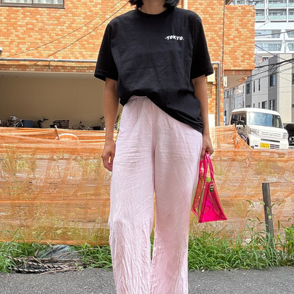 ＜限定カラー＞Colored PVC(ClearHandle)ToteL/Two-Tone Pink