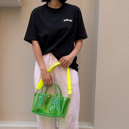 ＜再入荷＞Colored PVC(ClearHandle)ToteM/GrassGreen