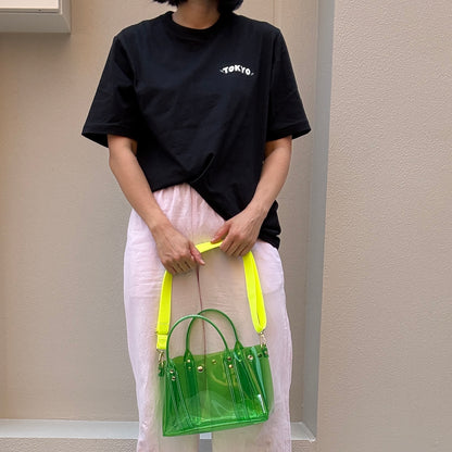 ＜再入荷＞Colored PVC(ClearHandle)ToteM/GrassGreen