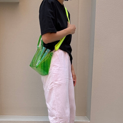 ＜再入荷＞Colored PVC(ClearHandle)ToteM/GrassGreen