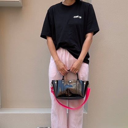 ＜再入荷＞Colored PVC(ClearHandle)ToteM/Black