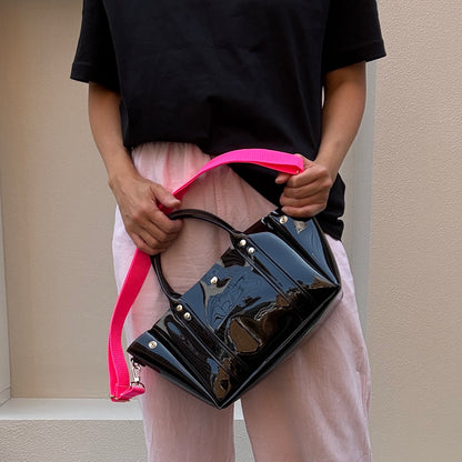 ＜再入荷＞Colored PVC(ClearHandle)ToteM/Black