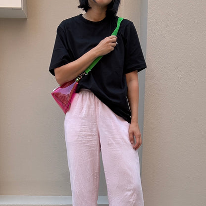 ＜限定カラー＞Colored PVC(ClearHandle)ToteM/Two-Tone PINK