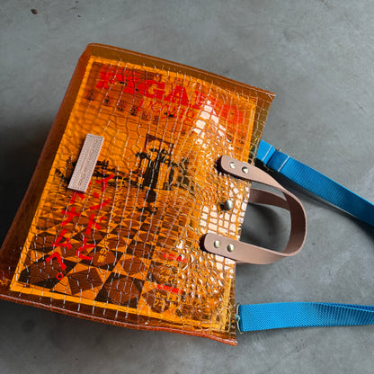 ＜予約＞Colored PVC(LeatherHandle)Tote L/🐊 Crocodile Orange