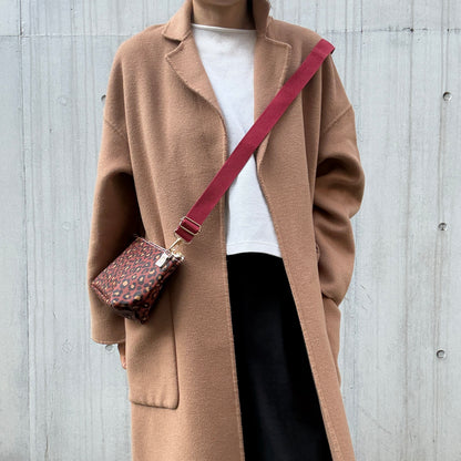 残りわずか＜数量限定＞「軽くて拭ける」Coated PVC Leopard（POCHETTE S)