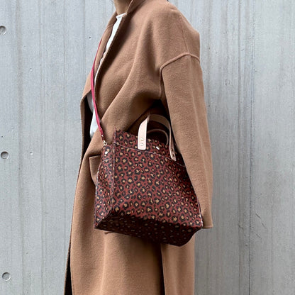 ＜数量限定＞「軽くて拭ける」Coated PVC Loepard（Rectangle L)