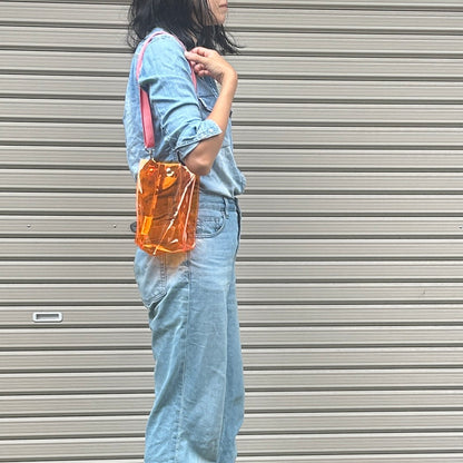 Colored PVC/Tumbler Pochette Orange