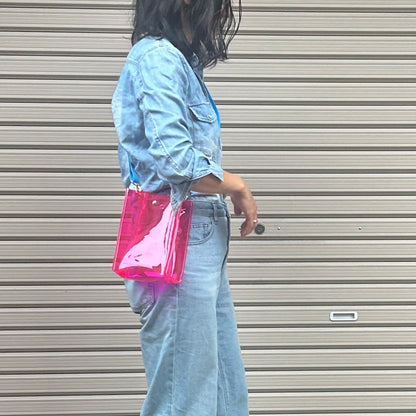 Colored PVC/Tumbler Pochette Pink＞