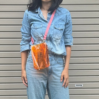 Colored PVC/Tumbler Pochette Orange