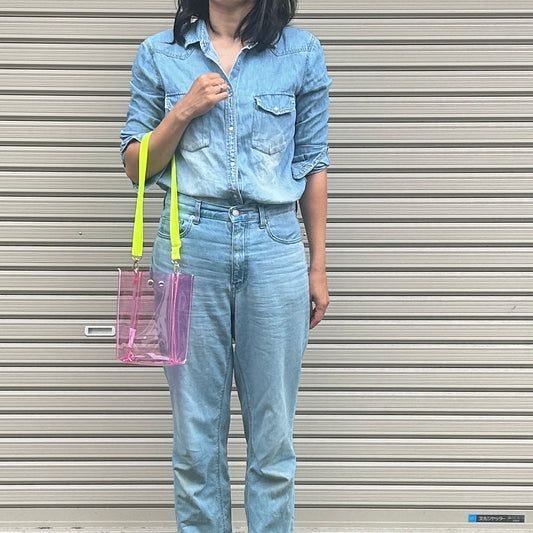 Colored PVC/Tumbler Pochette Light Pink