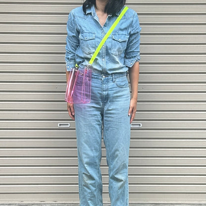 Colored PVC/Tumbler Pochette Light Pink