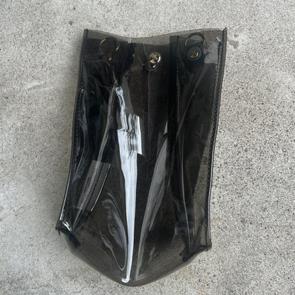 Colored PVC/Tumbler Pochette Clear Grey