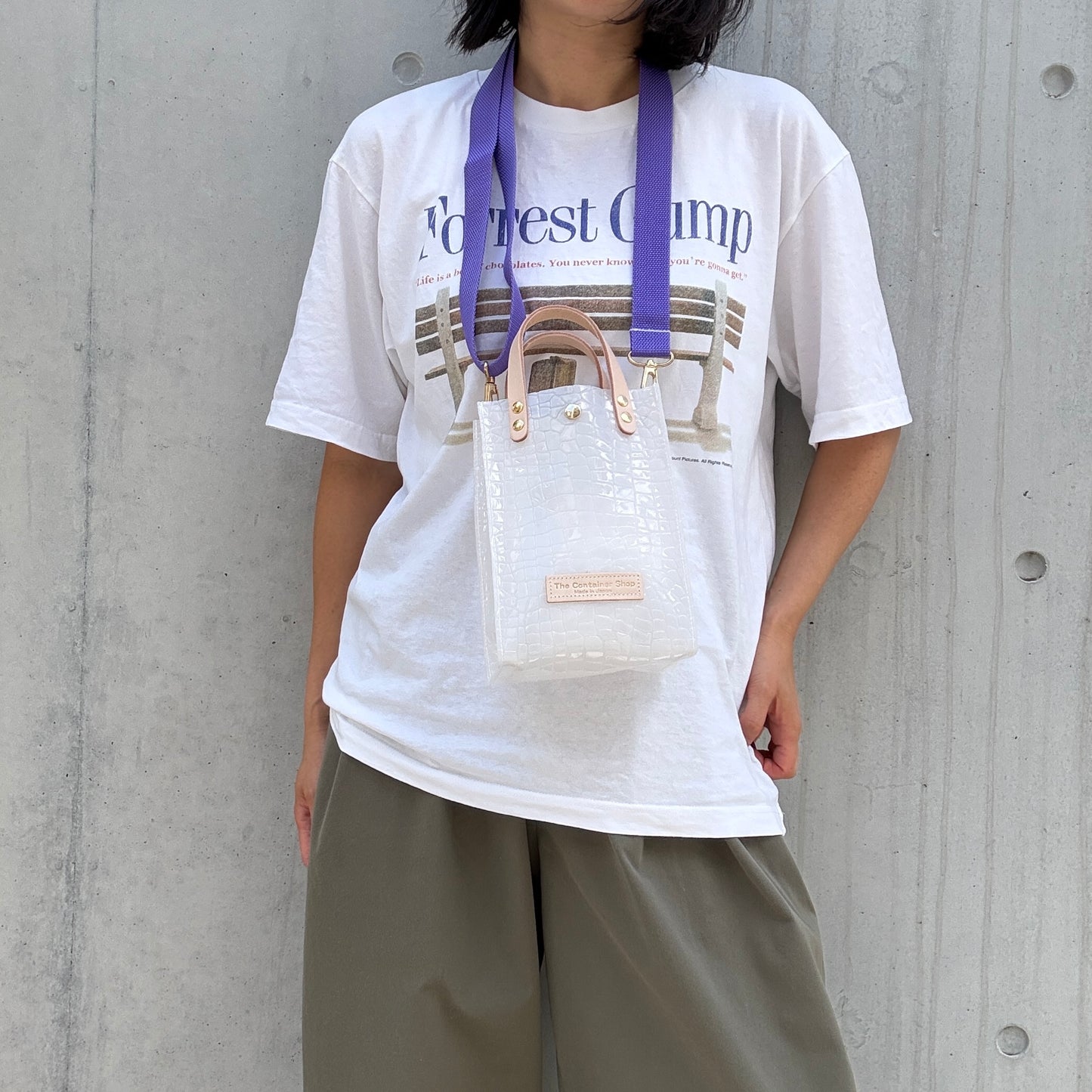 新色数量限定＜8月下旬発送＞Colored PVC(LeatherHandle)Pochette/🐊Crocodile GYUNYU