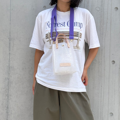 新色数量限定＜8月下旬発送＞Colored PVC(LeatherHandle)Pochette/🐊Crocodile GYUNYU