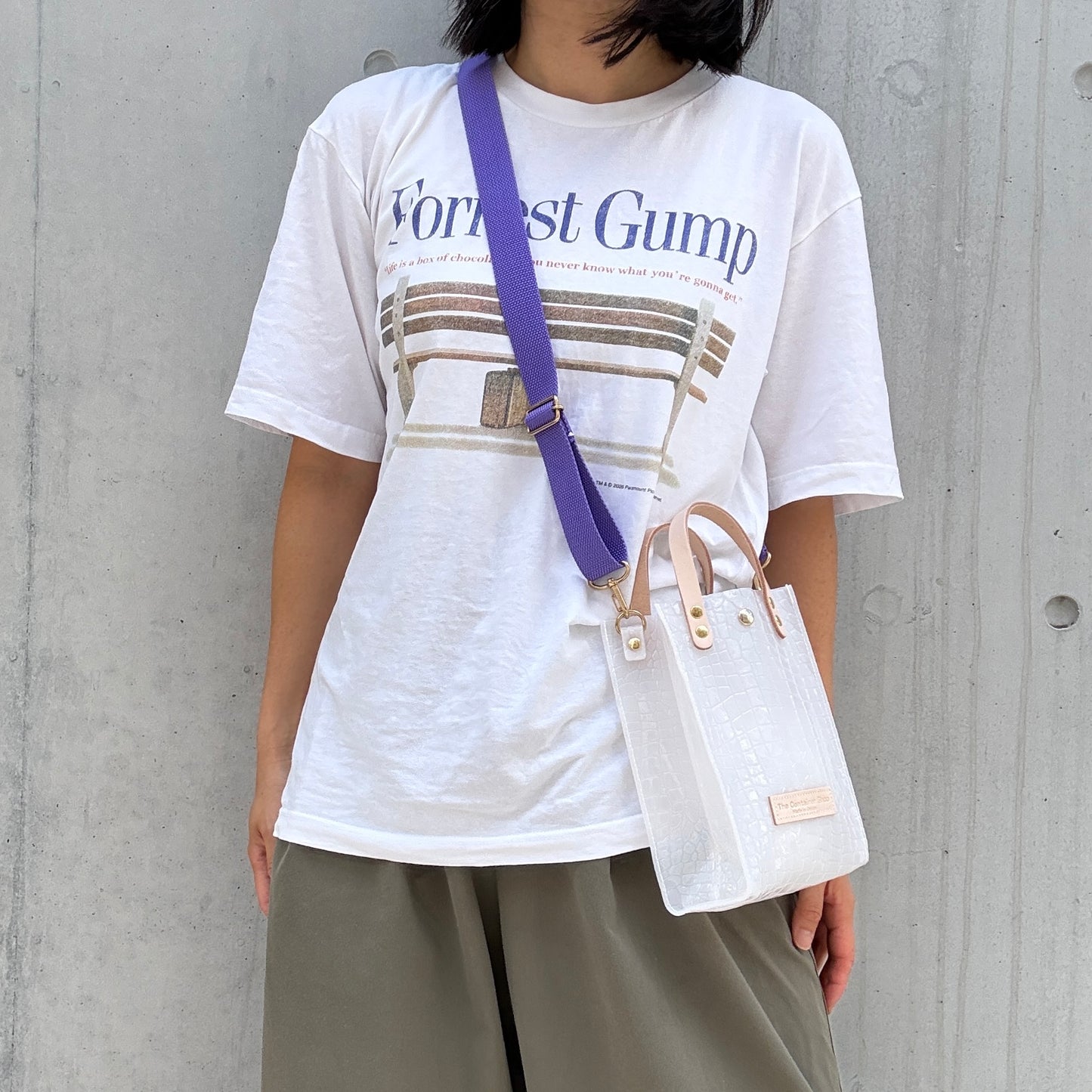 新色数量限定＜8月下旬発送＞Colored PVC(LeatherHandle)Pochette/🐊Crocodile GYUNYU