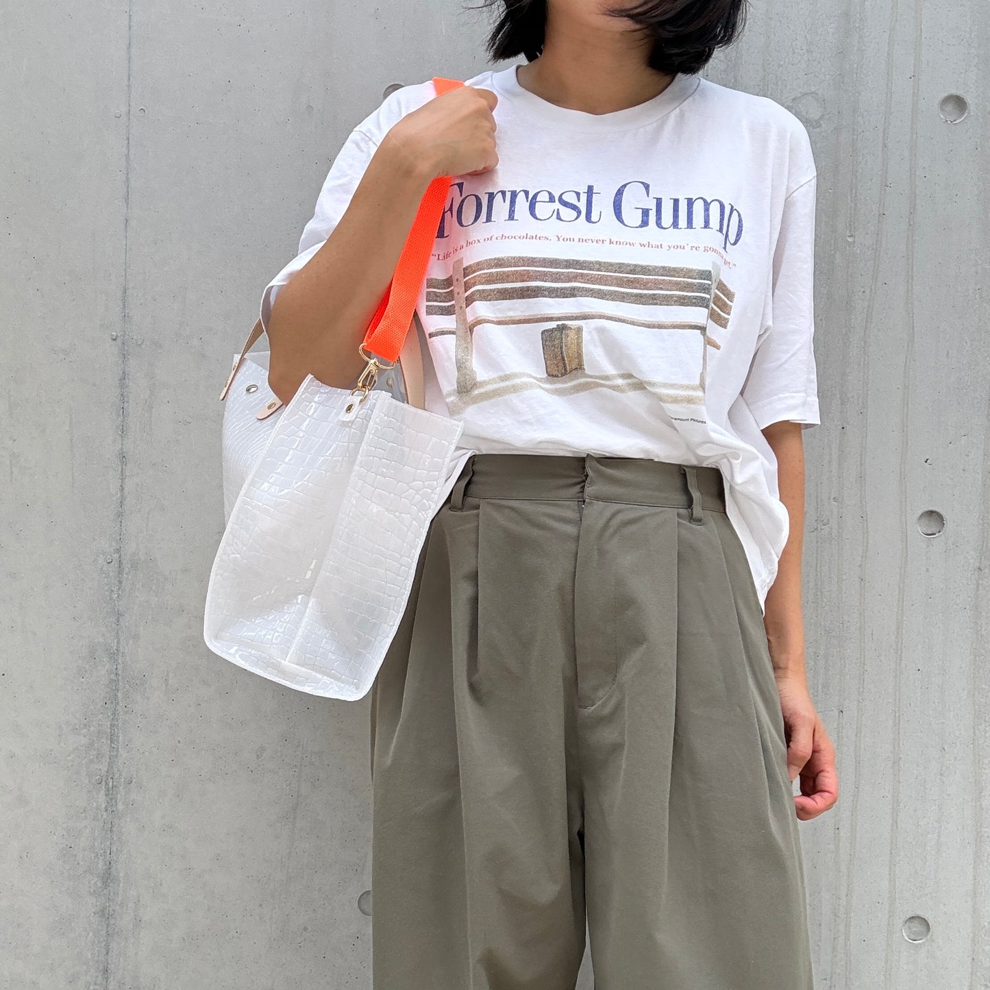 新色数量限定＜8月下旬発送＞Colored PVC(LeatherHandle)Tote L/ 🐊Crocodile GYUNYU