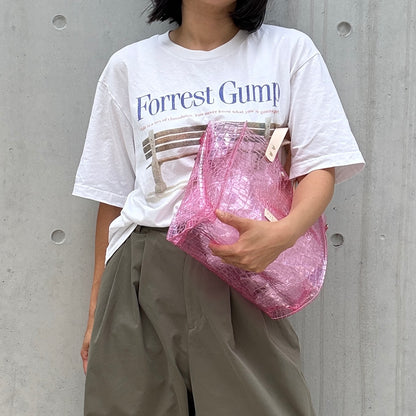 新色数量限定＜8月下旬発送＞Colored PVC(LeatherHandle)ToteM/🐊Crocodile Light Pink