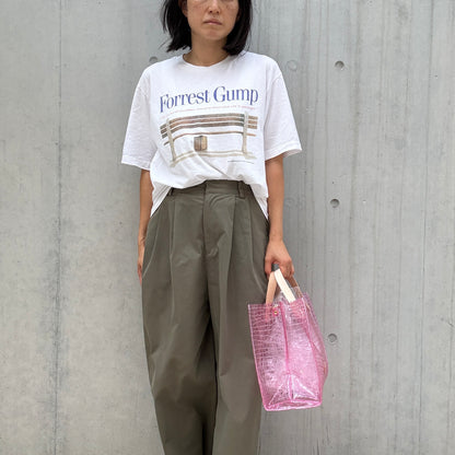 新色数量限定＜8月下旬発送＞Colored PVC(LeatherHandle)Tote L/ 🐊Crocodile Light Pink